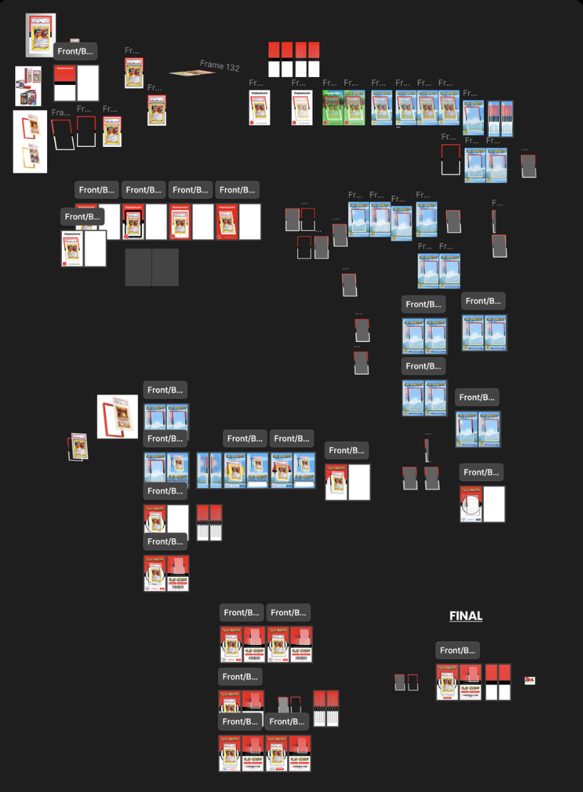 Figma file of packaging designs